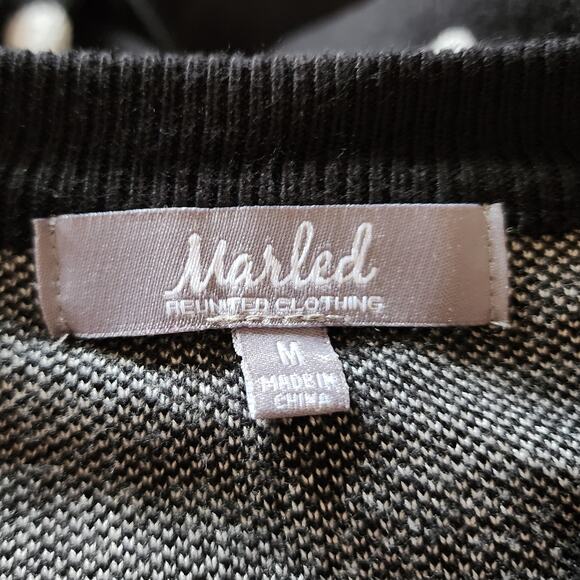 Marled Women's Christmas Holiday Polka Dot Let it Snow Cozy Sweater Medium - Picture 5 of 9